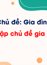 Chủ đề 1 - Ôn tập chủ đề Gia đình